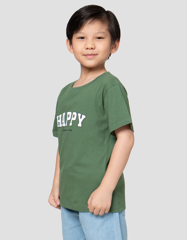 Little M Happy Boy Print Kaos Anak Laki-laki