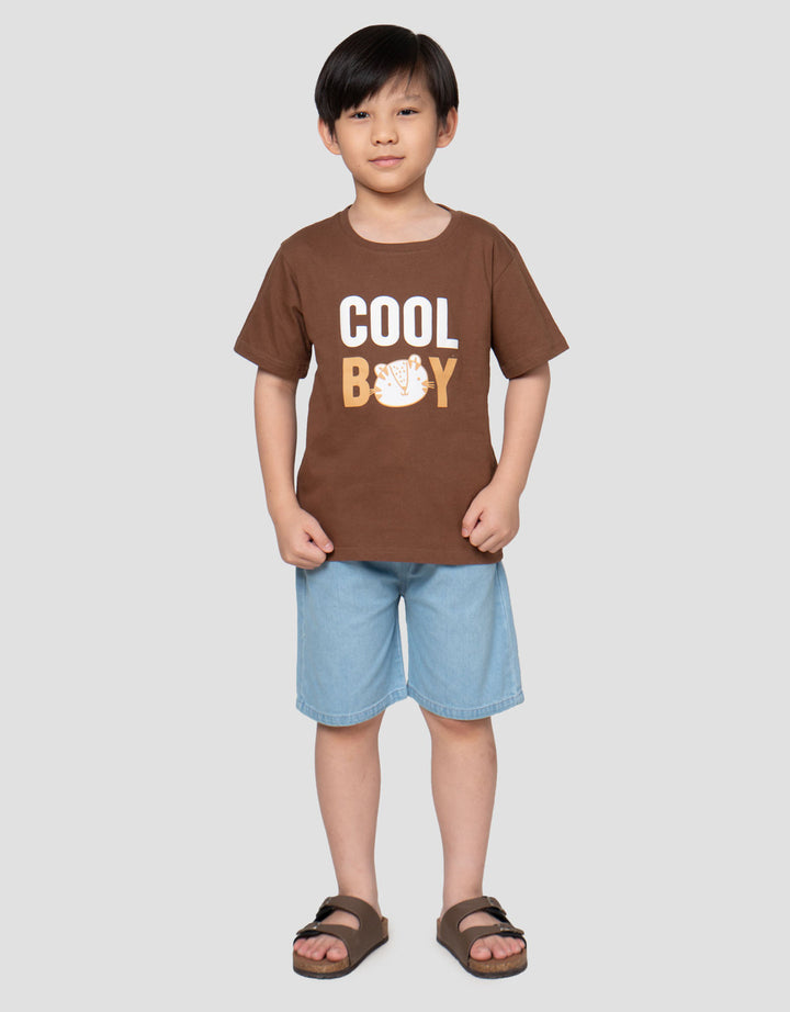 Little M Cool Boy Print Kaos Anak Laki-laki
