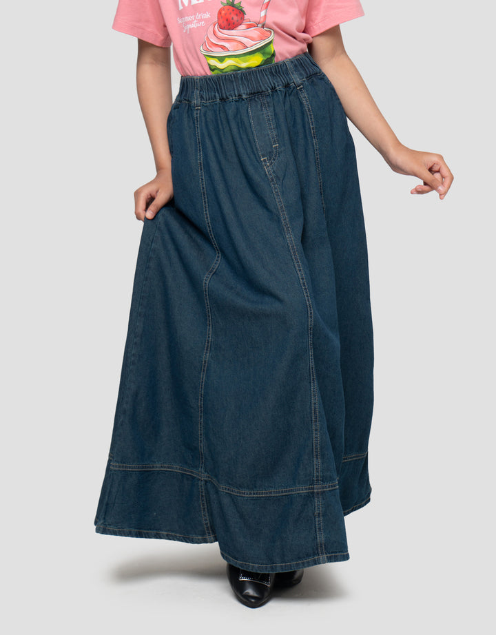 Nevada Denim Garis Rok Denim Anak Perempuan