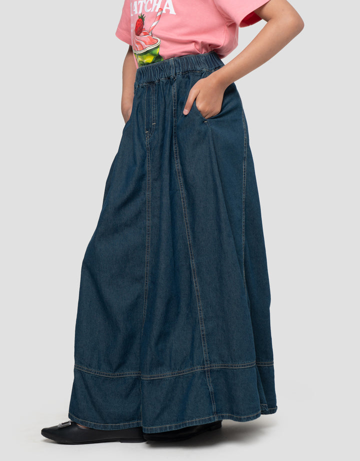 Nevada Denim Garis Rok Denim Anak Perempuan