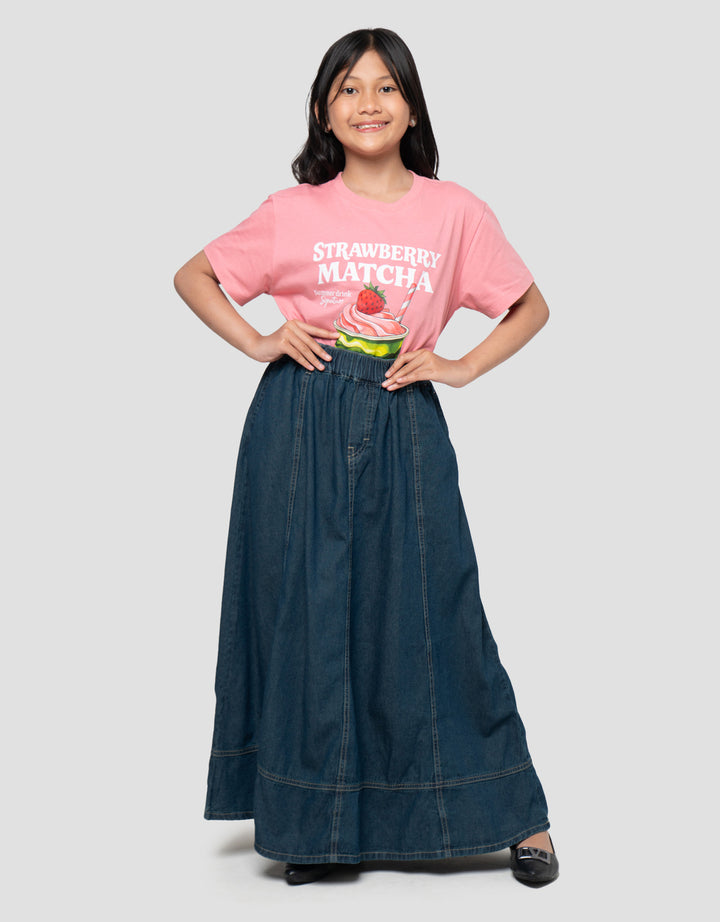 Nevada Denim Garis Rok Denim Anak Perempuan
