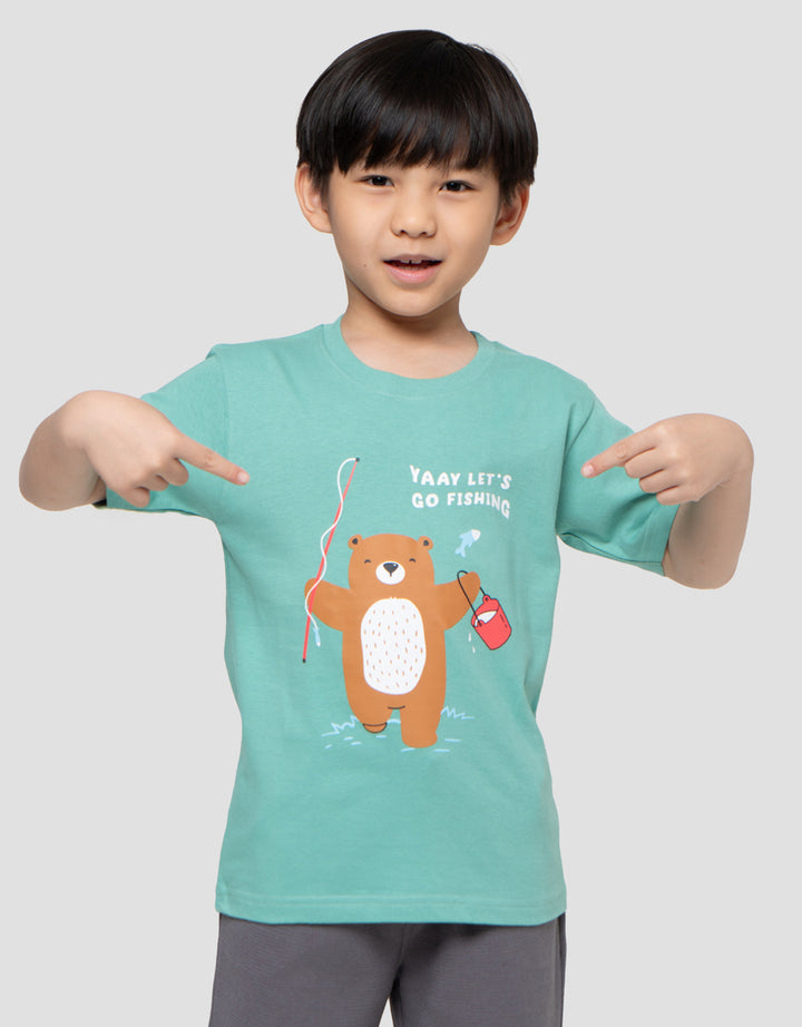 Little M Lets Go Fishing Kaos Anak Laki-laki