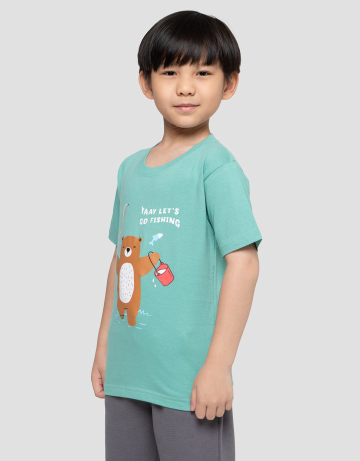 Little M Lets Go Fishing Kaos Anak Laki-laki