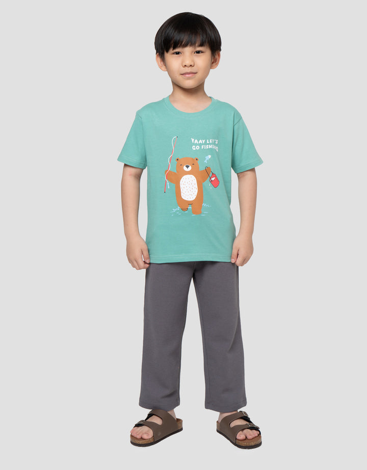 Little M Lets Go Fishing Kaos Anak Laki-laki