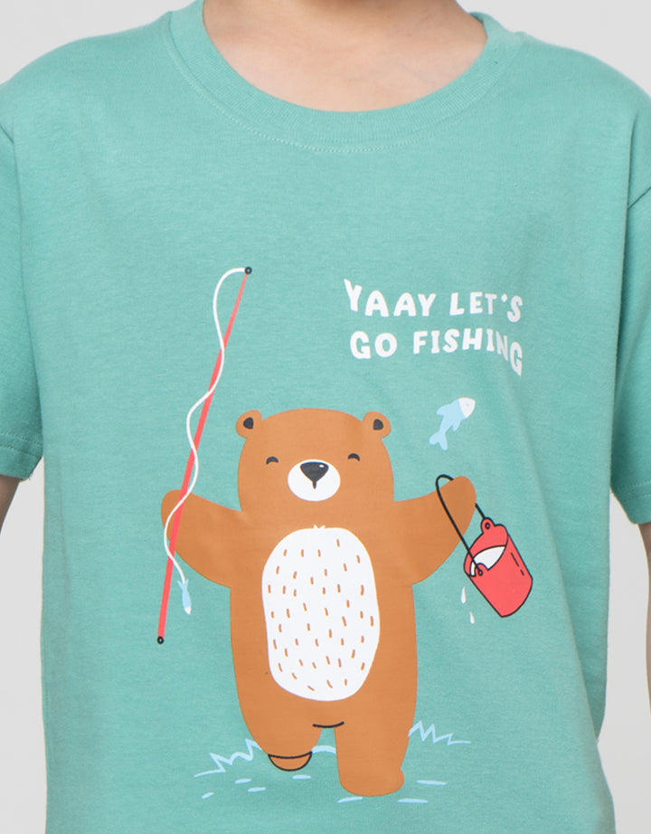 Little M Lets Go Fishing Kaos Anak Laki-laki