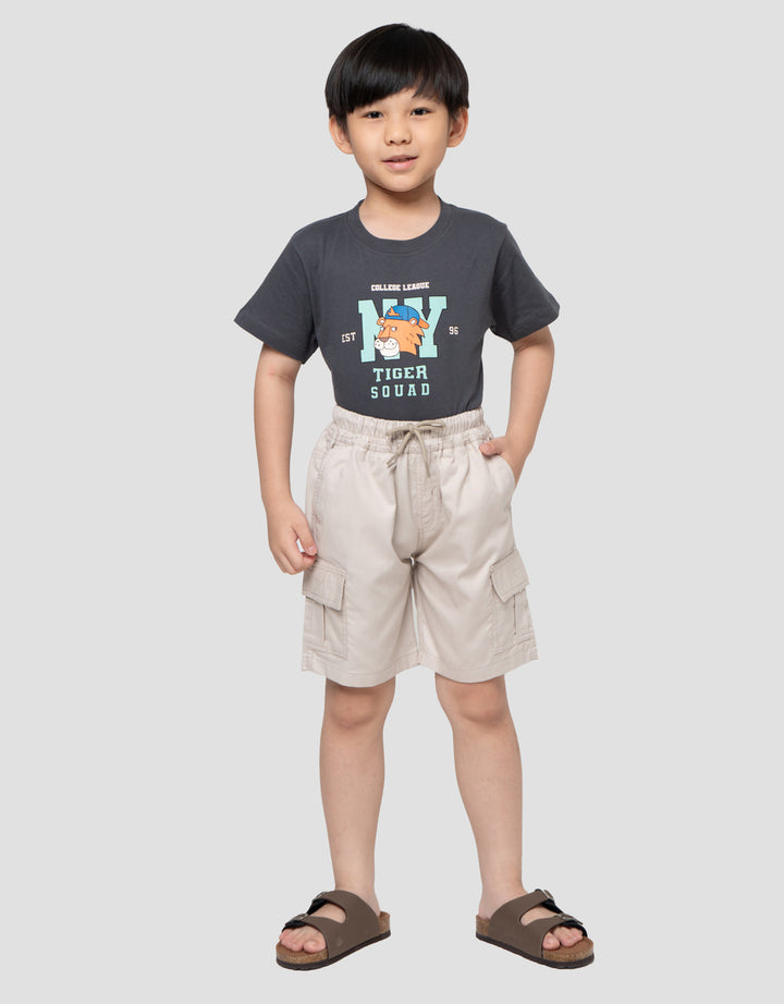 Little M Texture Wash Celana Pendek Anak Laki-laki