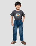 Little M Denim Kantong Tempel Celana Panjang Anak Laki-Laki