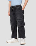 Little M Cargo Kantong Kiri Celana Denim Anak Laki-laki