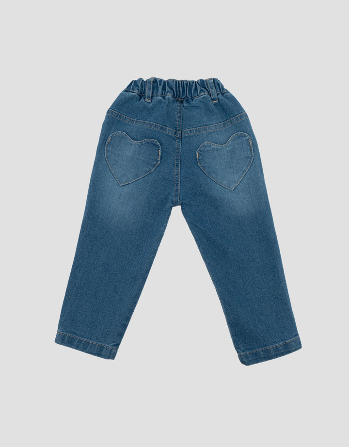 Little M Stretch With Love Pocket Celana Denim Bayi