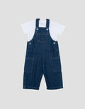 Little M With Pocket Jumpsuit Overall Denim Bayi