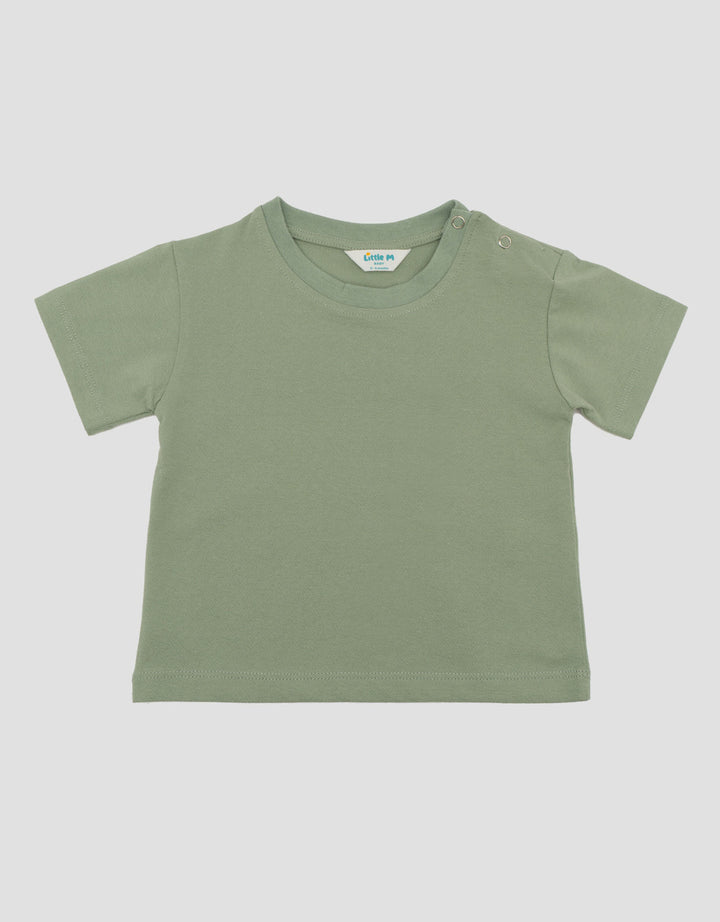 Little M Textured Drop Shoulder Kaos Bayi