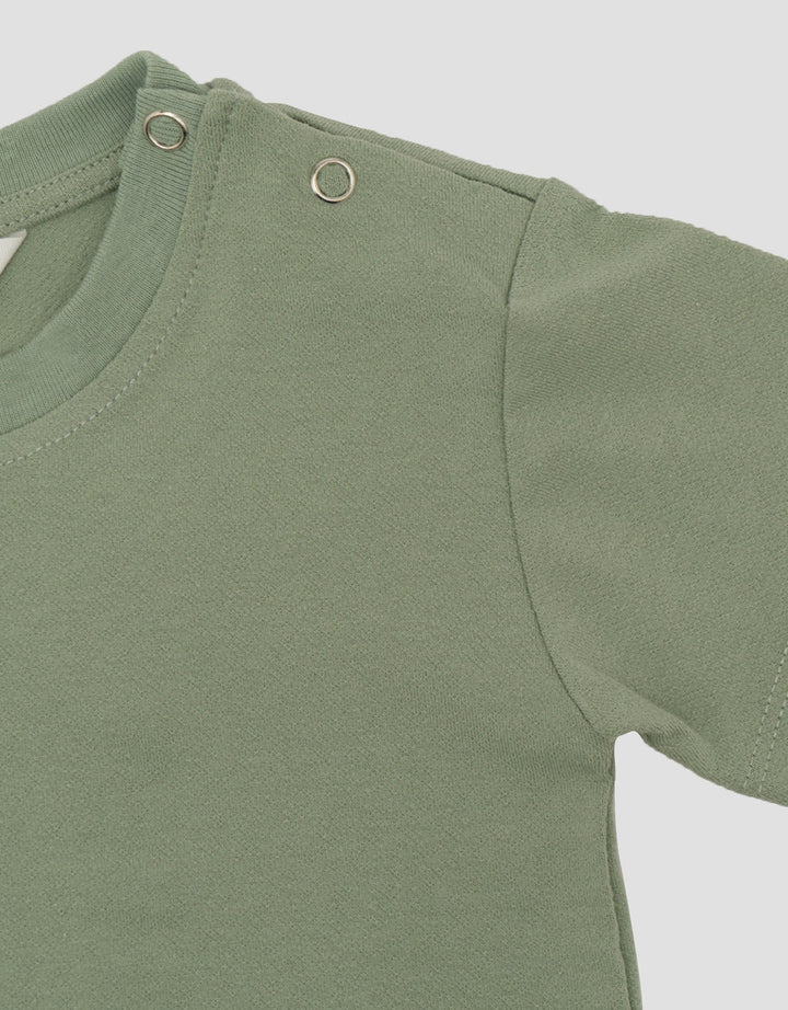 Little M Textured Drop Shoulder Kaos Bayi