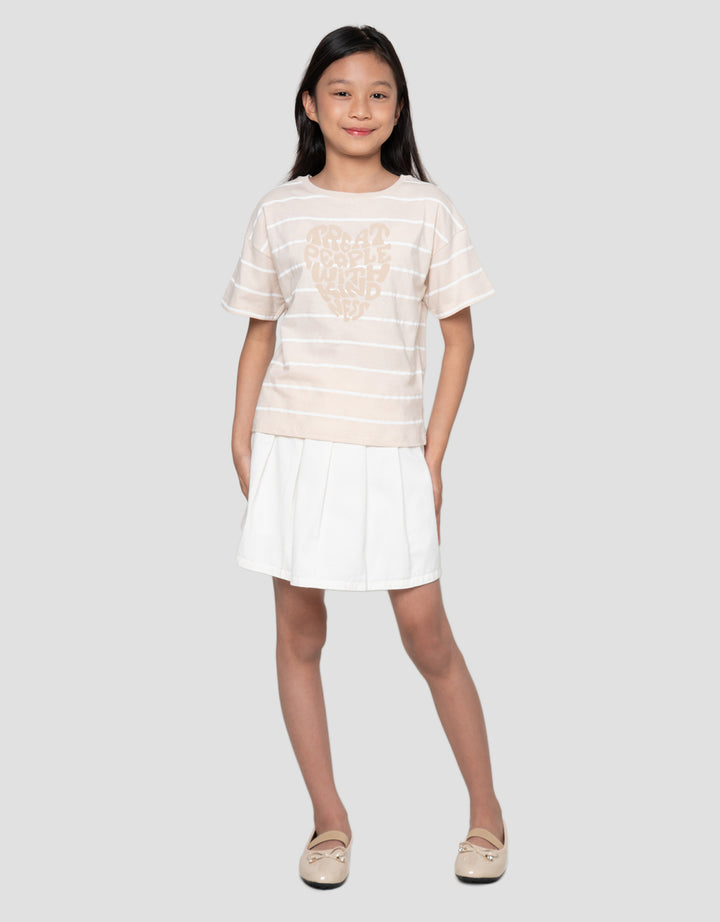 Nevada Stripe Wording Kaos Anak Perempuan
