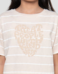 Nevada Stripe Wording Kaos Anak Perempuan
