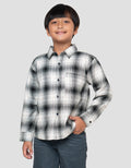 Little M Ft Nel Print Kemeja Anak Laki-laki