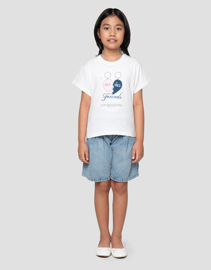 Little M  Wording Friends Kaos Anak Perempuan