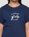 Little M  Wording Strong Girls Club Kaos Anak Perempuan