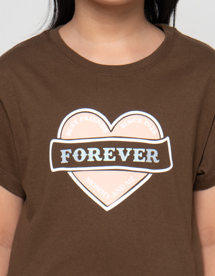 Little M  Wording Forever Kaos Anak Perempuan
