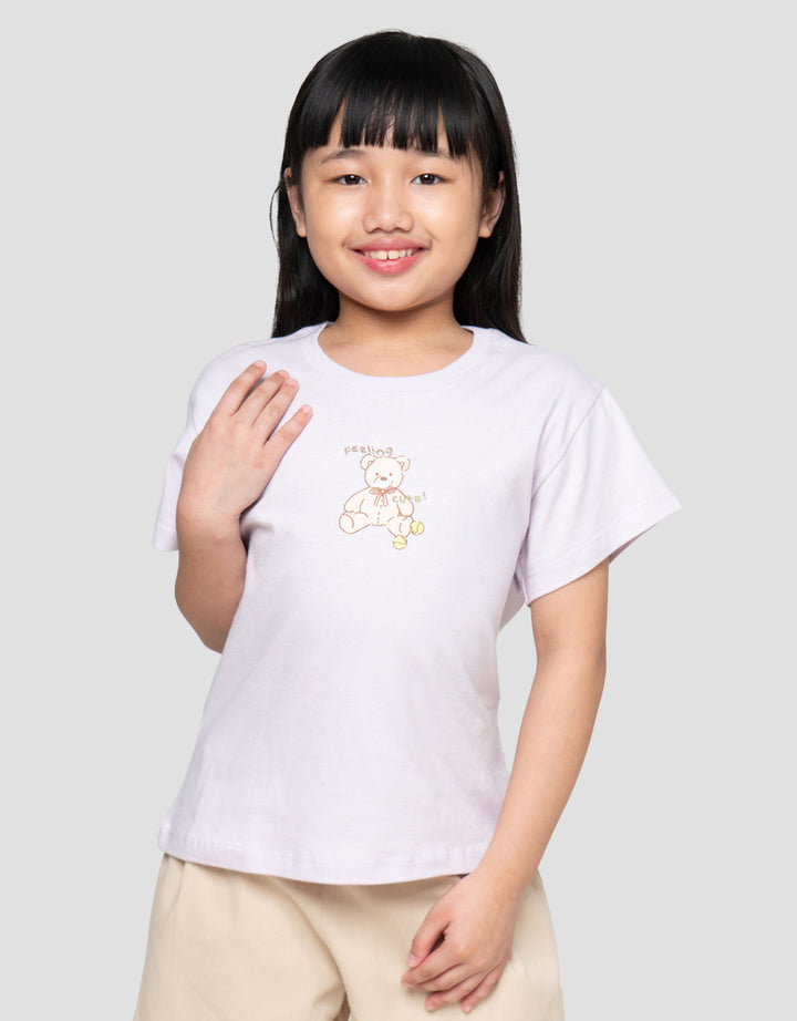 Little M Print Bear Sport 2 Kaos Anak Perempuan