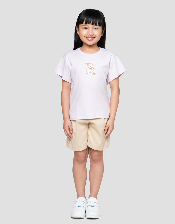 Little M Print Bear Sport 2 Kaos Anak Perempuan