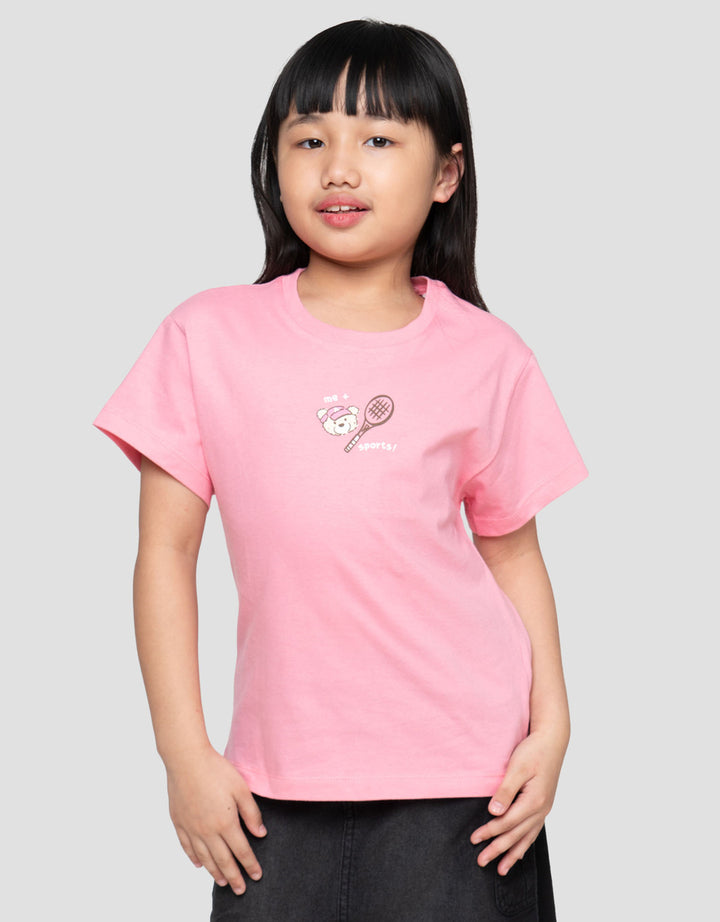 Little M Print Bear Sport 5 Kaos Anak Perempuan