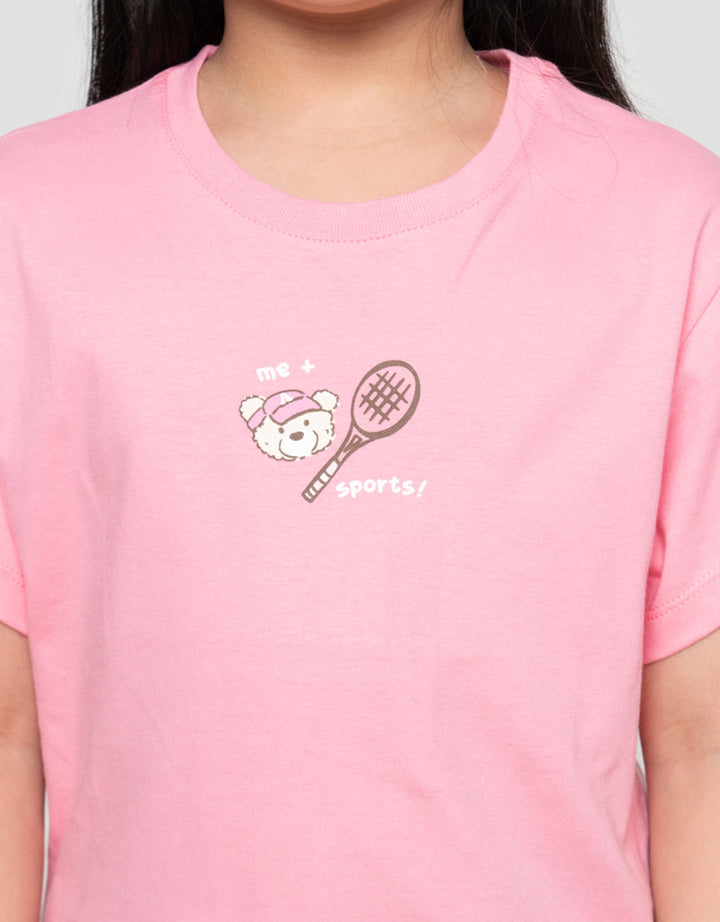 Little M Print Bear Sport 5 Kaos Anak Perempuan