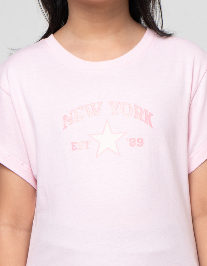 Little M Varsity 1 Kaos Anak Perempuan