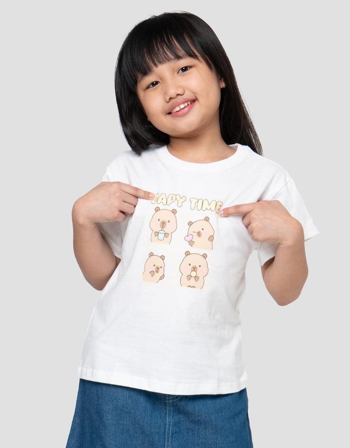 Little M Capy Time Kaos Anak Perempuan