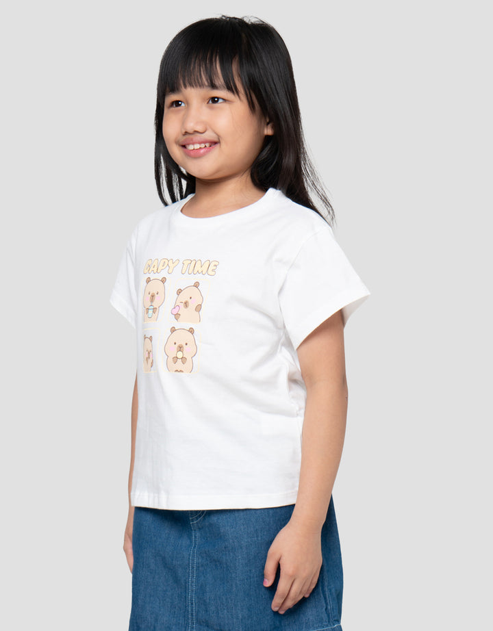 Little M Capy Time Kaos Anak Perempuan