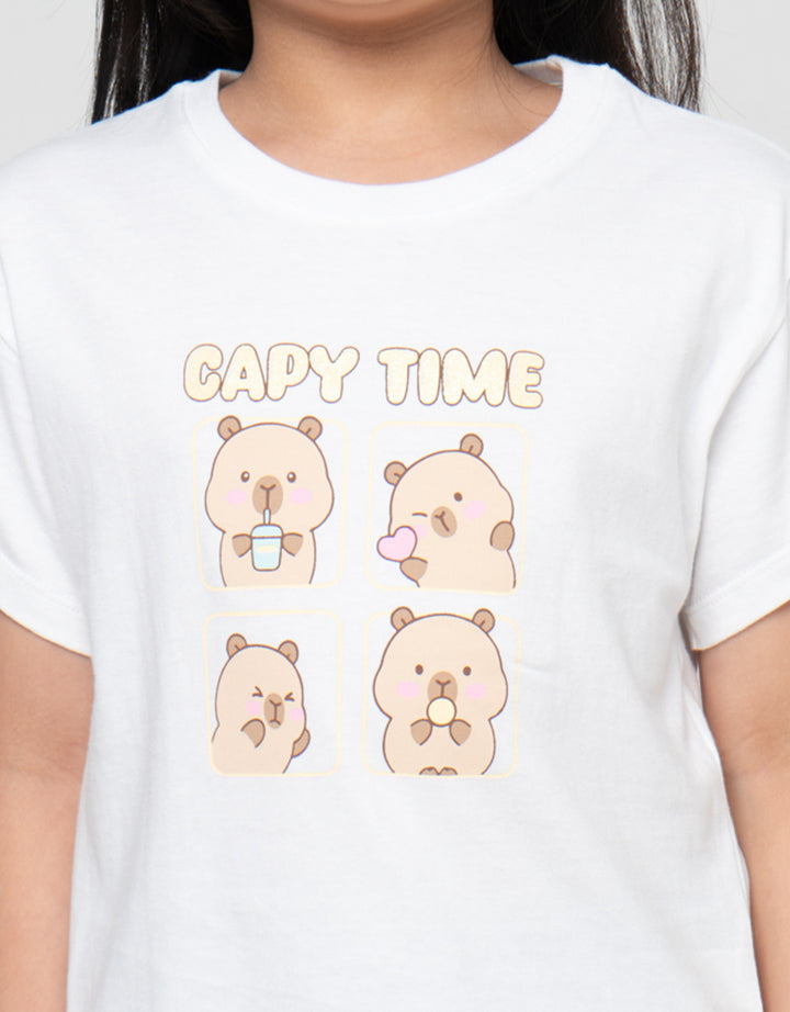 Little M Capy Time Kaos Anak Perempuan