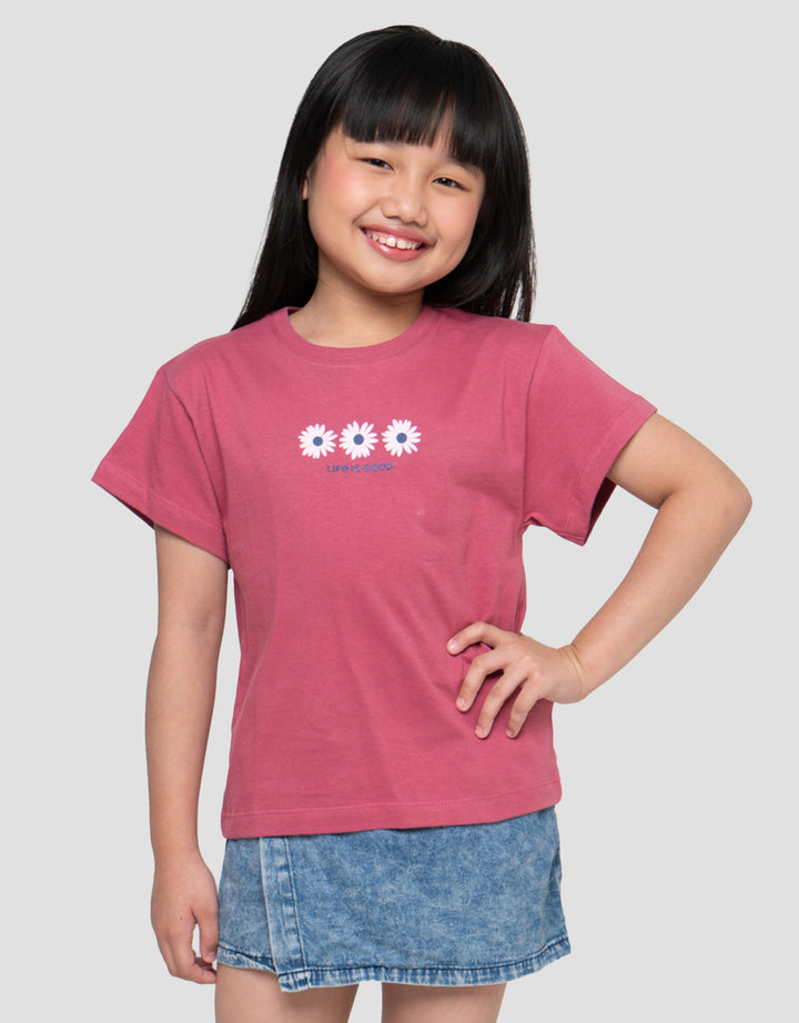 Little M Life Is Good Print Kaos Anak Perempuan