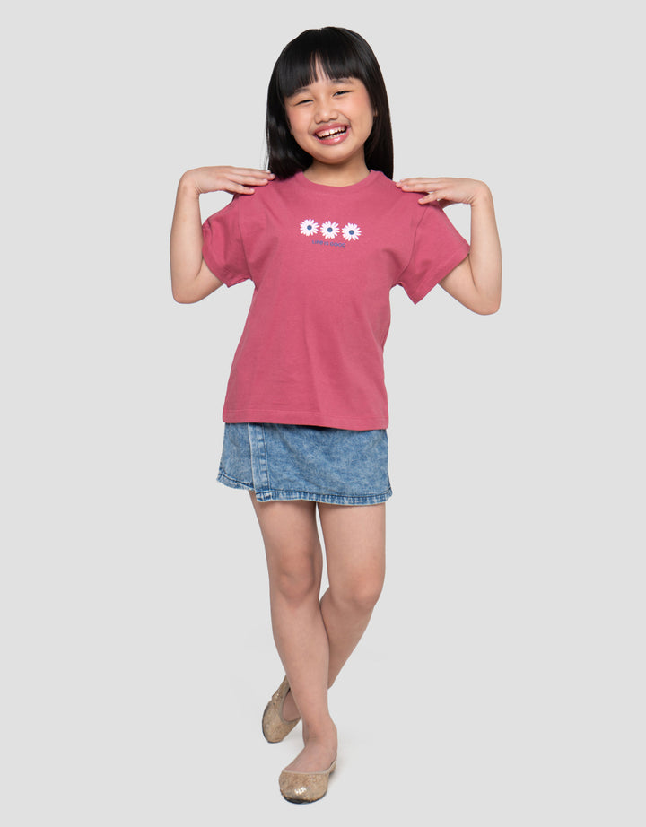 Little M Life Is Good Print Kaos Anak Perempuan