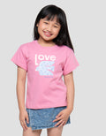 Little M Love Bird Print Kaos Anak Perempuan