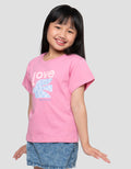 Little M Love Bird Print Kaos Anak Perempuan