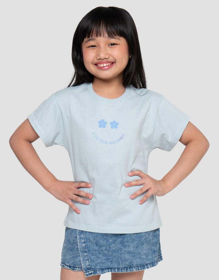 Little M You Are Enough Print Kaos Anak Perempuan