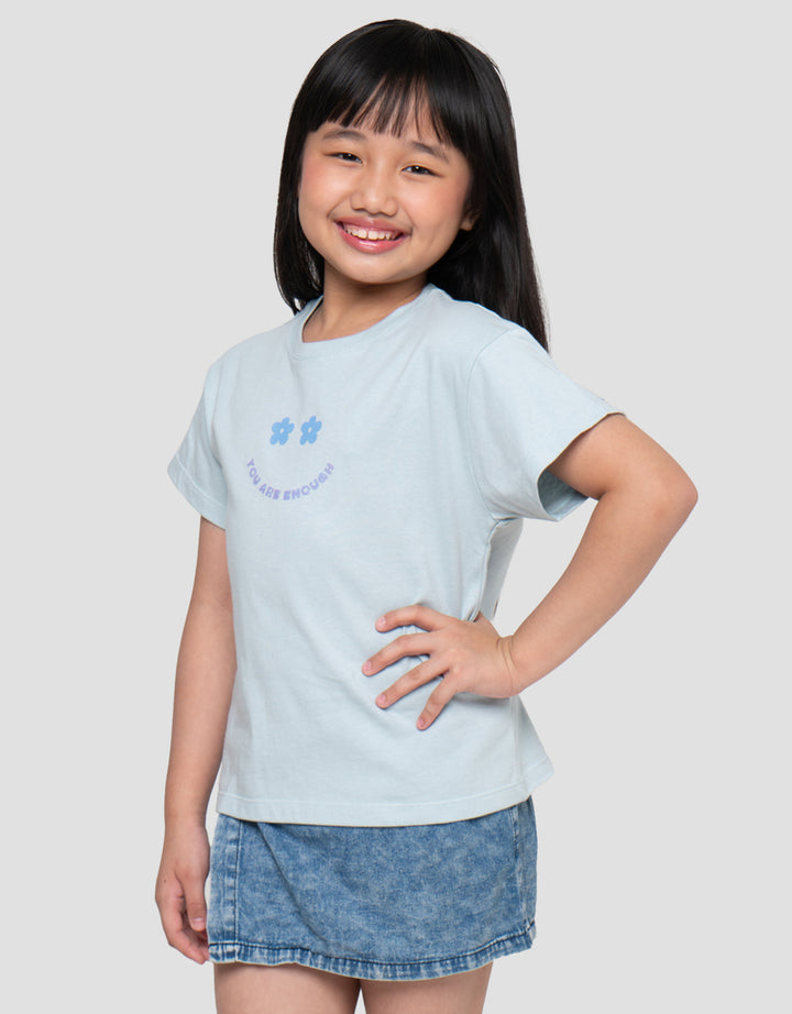 Little M You Are Enough Print Kaos Anak Perempuan