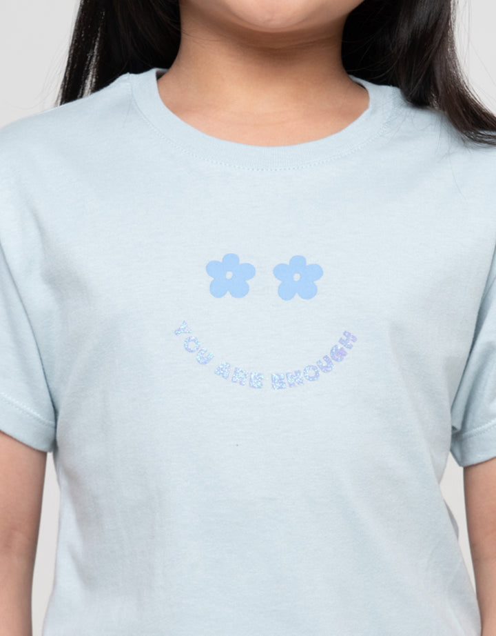 Little M You Are Enough Print Kaos Anak Perempuan