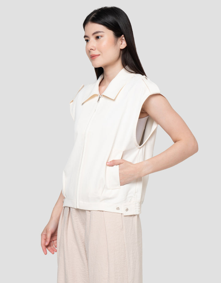 Connexion Crop Lycl Blend Loose Blazer Wanita