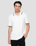 Cole Fancy Solid Jersey Spandex Collar Lis Kaos Polo Pria