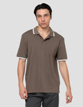 Cole Fancy Solid Jersey Spandex Collar Lis Kaos Polo Pria