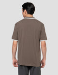 Cole Fancy Solid Jersey Spandex Collar Lis Kaos Polo Pria