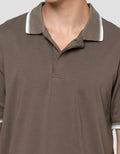Cole Fancy Solid Jersey Spandex Collar Lis Kaos Polo Pria