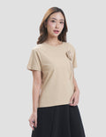 Connexion With Flower Tangkai Kaos Lengan Pendek Wanita