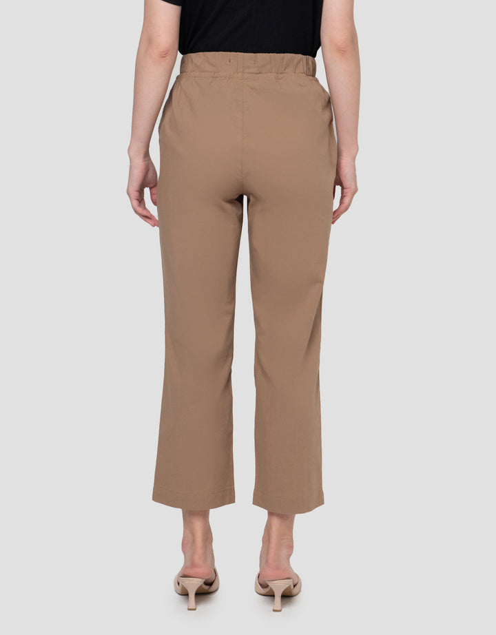Connexion Elastics Solid Linen Tappered Celana Panjang Wanita