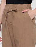 Connexion Elastics Solid Linen Tappered Celana Panjang Wanita