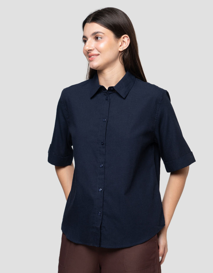 Connexion Floded Linen Kemeja Wanita