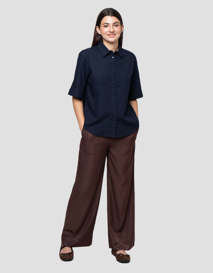 Connexion Floded Linen Kemeja Wanita