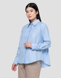 Connexion Stripe Loose Kemeja Wanita