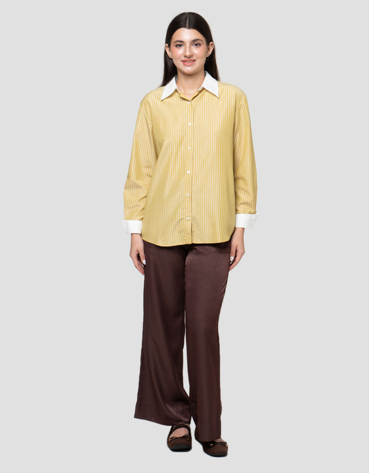 Connexion Loose Stripe Kemeja Wanita