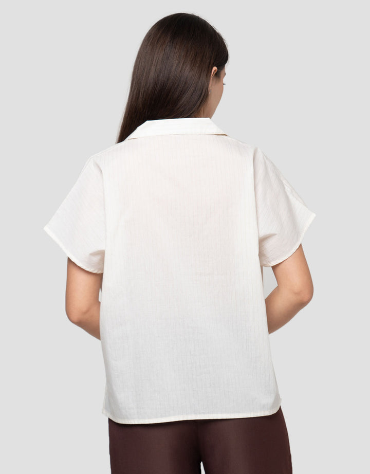 Connexion Dyed Yarn Blouse Wanita